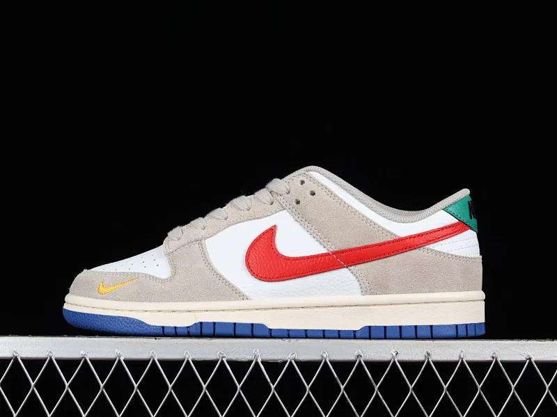 All Categories Nk SB Dunk Series Nk SB Dunk Low Low-top Sneakers Nk Dunk Low "Light Iron Ore" White Sand Red SB Smashed Backboard Fashion Casual Sneakers DV3497-001